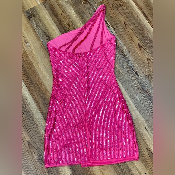 Formal Pink Sequin Dress - Picture 3 of 4